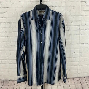 Tommy Bahama Island Soft Striped Button Up Shirt Size Large